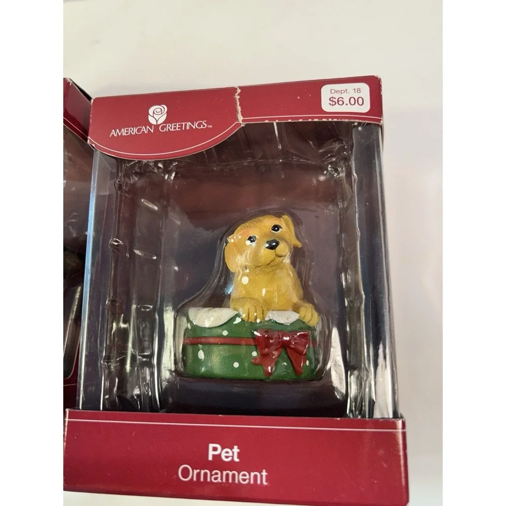 Christmas Ornaments Hallmark American Greetings 3 Penguin Dad Pet Dog Reindeer